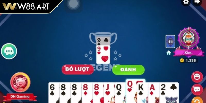 Sắp xếp bài Tiến Lên Miền Nam W88 hợp lý